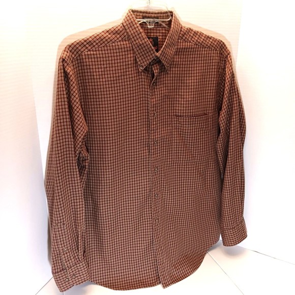 Savile Row Button Up Shirt Plaid Long Sleeve Tottinham Twill Mens 16 1/2 (34-35) - Picture 2 of 9